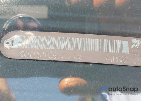 2005 Nissan Sentra 1.8S из США, поврежденный, VIN 3N1CB51D55L472326